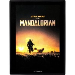 Figurine - FANDROP x STAR WARS - Mandalorian & Grogu - Vitrine avec sc