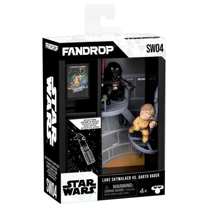 Figurine - FANDROP x STAR WARS - Luke vs Dark Vador - Vitrine avec scene culte + mini affiche - 18 cm Figurine - FANDROP x STAR WARS - Luke vs Dark Vador - Vitrine avec scene culte + mini affiche - 18 cm