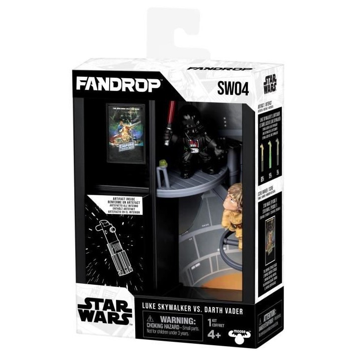 Figurine - FANDROP x STAR WARS - Luke vs Dark Vador - Vitrine avec scene culte + mini affiche - 18 cm Figurine - FANDROP x STAR WARS - Luke vs Dark Vador - Vitrine avec scene culte + mini affiche - 18 cm