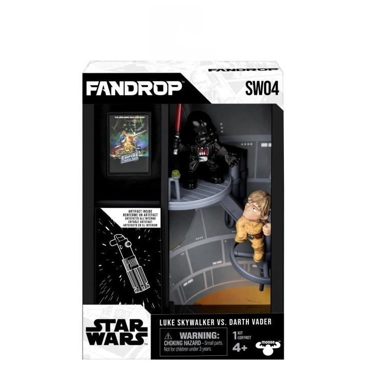 Figurine - FANDROP x STAR WARS - Luke vs Dark Vador - Vitrine avec scene culte + mini affiche - 18 cm Figurine - FANDROP x STAR WARS - Luke vs Dark Vador - Vitrine avec scene culte + mini affiche - 18 cm