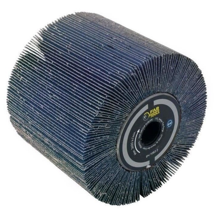 Brosse a lamelles abrasives - FARTOOLS - A120 Ø120mm/L100mm - Oxyde de zirconium grain 120