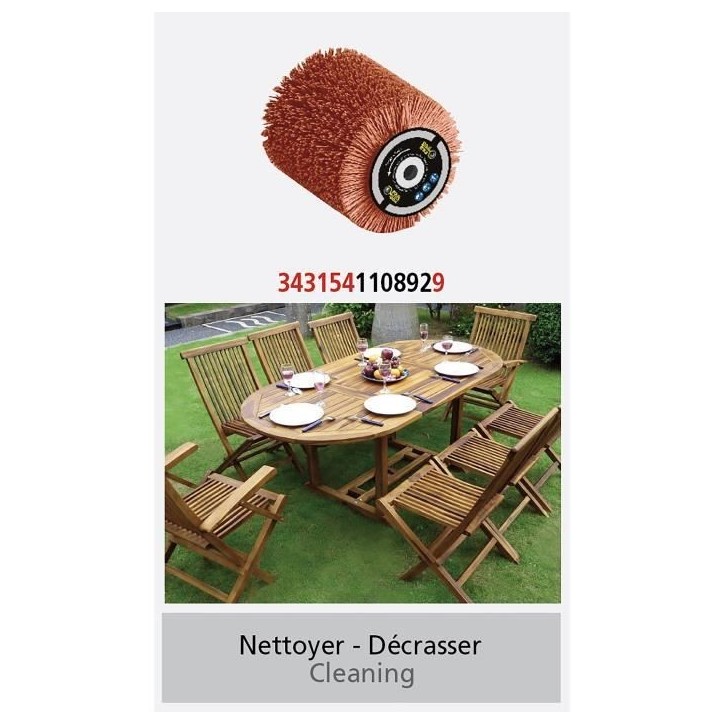 Brosse nylon abrasifs - FARTOOLS - Ø80mm L 100mm - Pour décrasser/dégriser/nettoyer