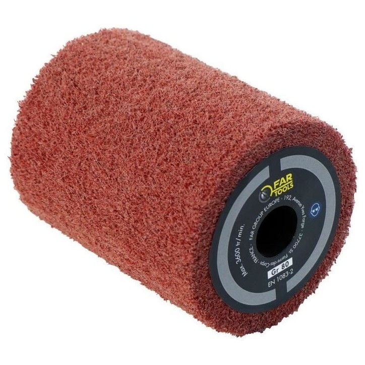 Brosse en fibre synthétique FARTOOLS - Ø80mm - L 100mm - Ponçage/Polissage/Satinage