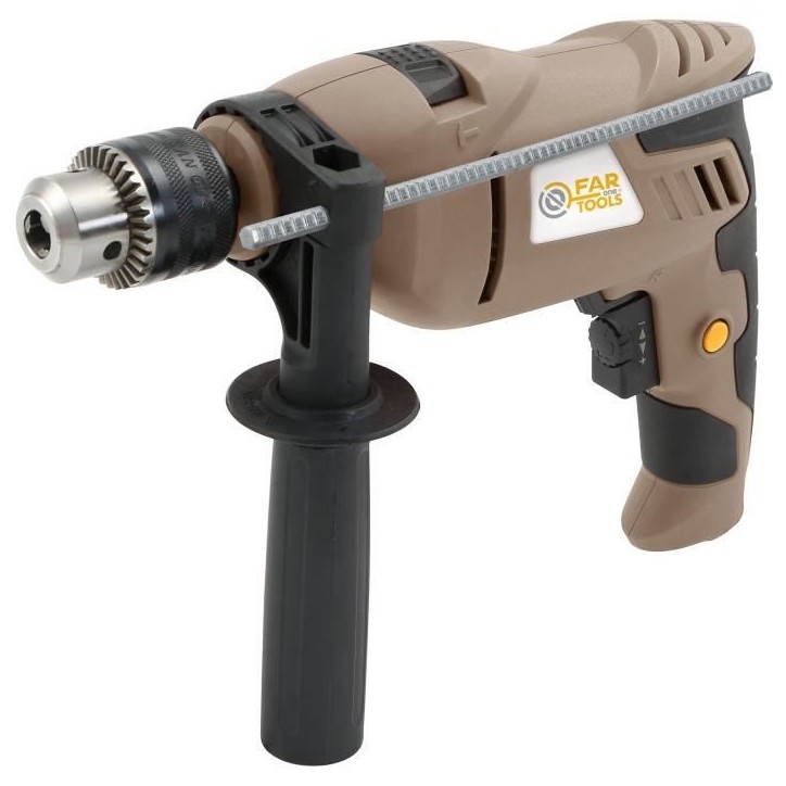 Perceuse a percussion FARTOOLS - IP 13 - 750W - Variateur de vitesse - Inverseur de sens - Mandrin a clé 13mm