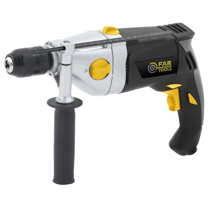 Perceuse a percussion - FARTOOLS - PKP 1200 - 2 vitesses mécaniques - Mandrin auto-serrant - Livré en mallette