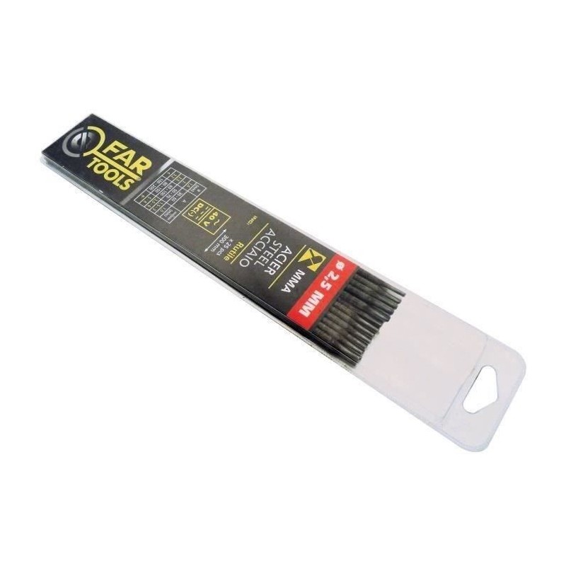 FAR TOOLS Electrode de soudure - Rutile - Ø 2,5 mm - 25 baguettes FAR TOOLS Electrode de soudure - Rutile - Ø 2,5 mm - 25 baguettes