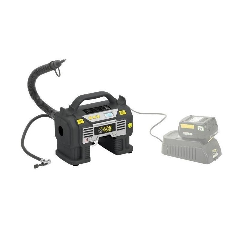 Gonfleur compresseur - FARTOOLS - 18V - 1100KPA - 11Bar - écran digit Gonfleur compresseur - FARTOOLS - 18V - 1100KPA - 11Bar - écran digit