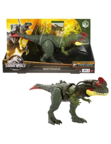 Figurine - MATTEL - Jurassic World Dino Trackers - Gigantic Trackers Sinotyrannus - Blanc - Mixte - Vert