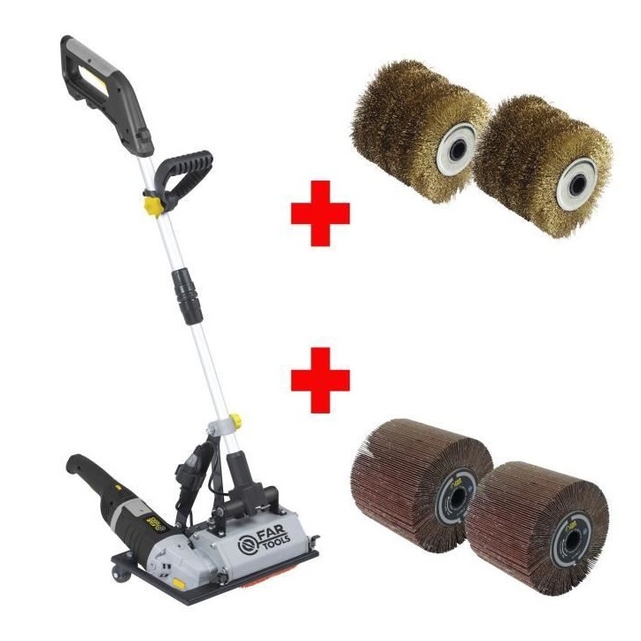 FARTOOLS PACK GRAND RENOVATEUR SUR PIED POUR SURFACE AU SOL + 2 BROSSES FIL LAITONNE + 2 BROSSES LAMELLES ABRASIVES FARTOOLS PACK GRAND RENOVATEUR SUR PIED POUR SURFACE AU SOL + 2 BROSSES FIL LAITONNE + 2 BROSSES LAMELLES ABRASIVES