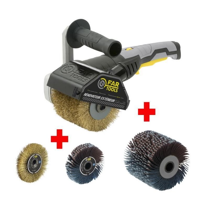 FARTOOLS PACK REX120C RENOVATEUR EXTERIEUR + BROSSE METALLIQUE DE PREC FARTOOLS PACK REX120C RENOVATEUR EXTERIEUR + BROSSE METALLIQUE DE PREC