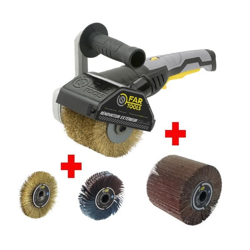 FARTOOLS PACK REX120C RENOVATEUR EXTERIEUR + BROSSE METALLIQUE DE PREC FARTOOLS PACK REX120C RENOVATEUR EXTERIEUR + BROSSE METALLIQUE DE PREC
