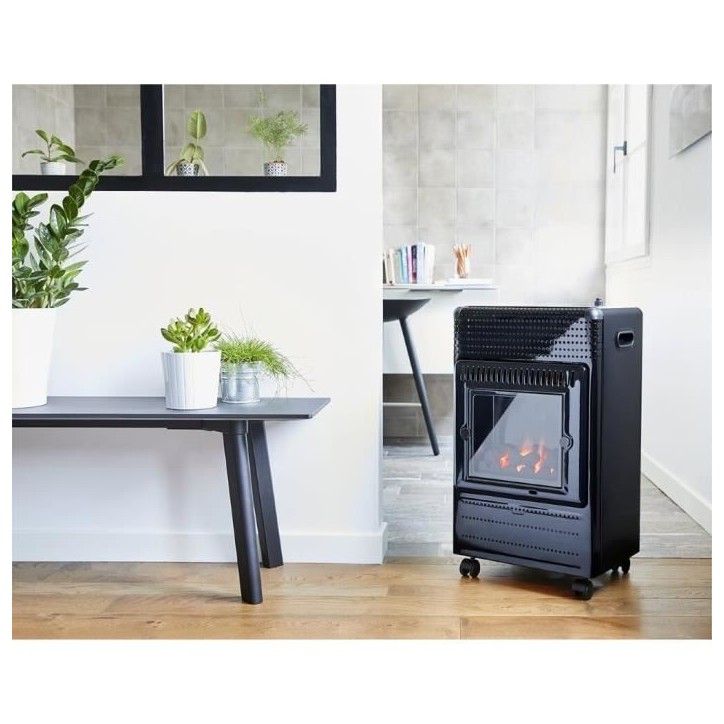 Chauffage d'appoint gaz Butane Favex Ektor Fire - Effet feu de cheminée - 3400 Watts - Infrableu - 3 puissances Chauffage d'appoint gaz Butane Favex Ektor Fire - Effet feu de cheminée - 3400 Watts - Infrableu - 3 puissances