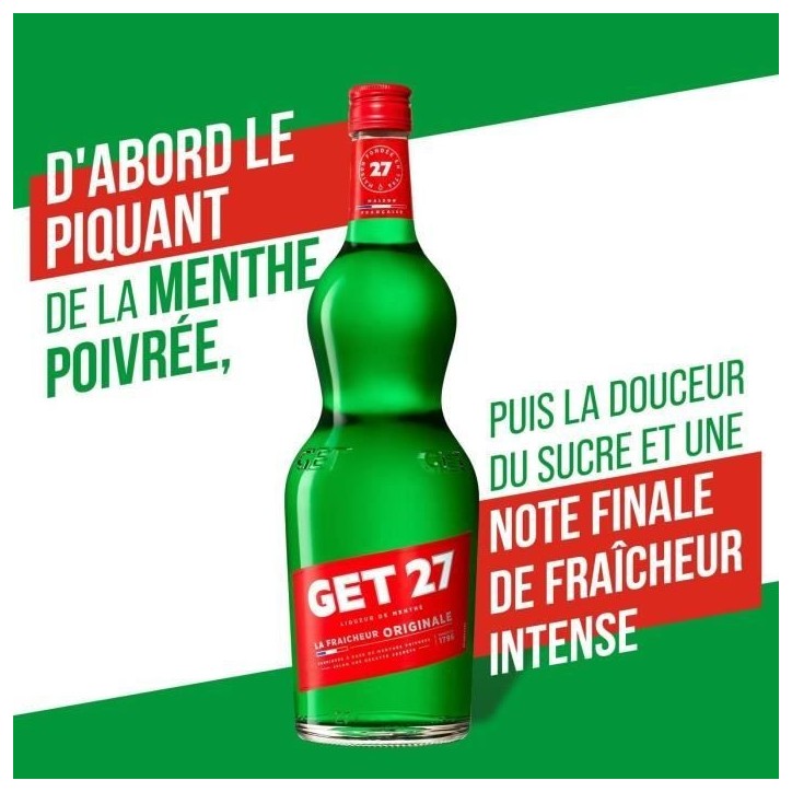 Liqueur Get 27 - Liqueur de menthe - France - 17.9%vol - 100cl