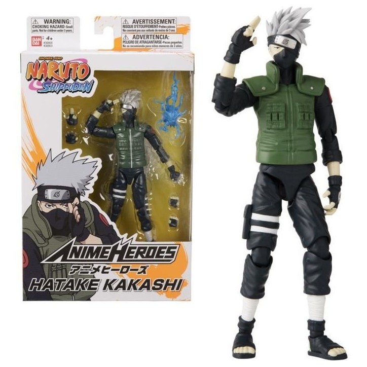 Figurine Anime Heroes 17 cm - Kakashi Hatake - Naruto Shippuden - BANDAI Figurine Anime Heroes 17 cm - Kakashi Hatake - Naruto Shippuden - BANDAI