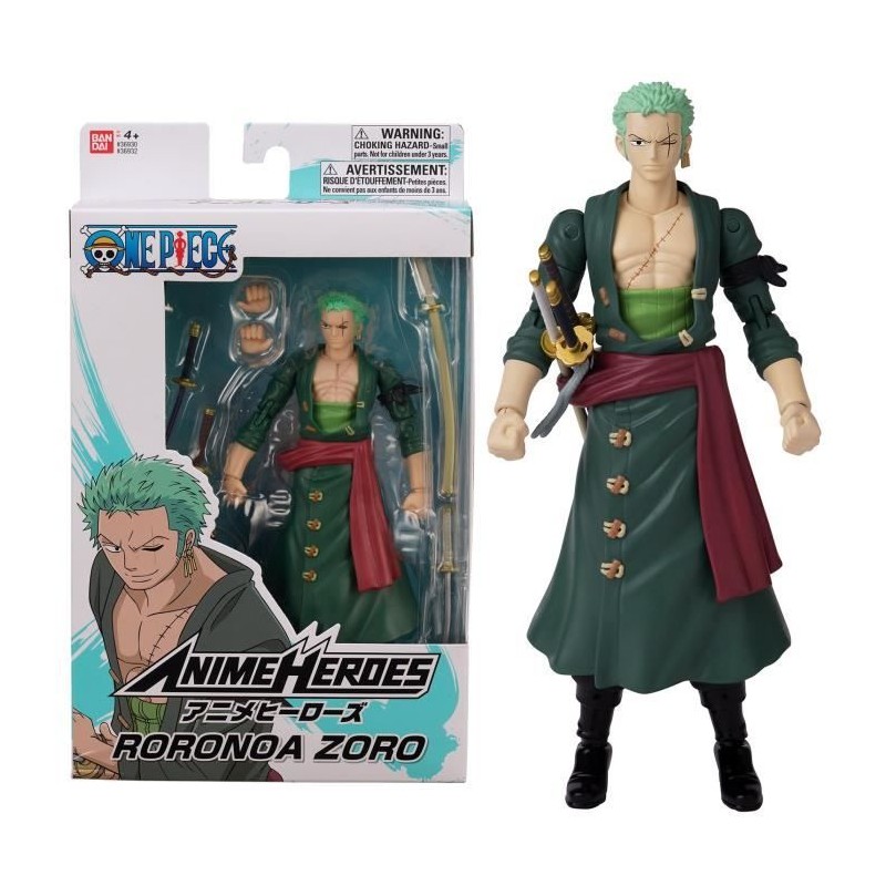 Figurine Anime Heroes 17 cm - Roronoa Zoro - BANDAI One Piece Figurine Anime Heroes 17 cm - Roronoa Zoro - BANDAI One Piece