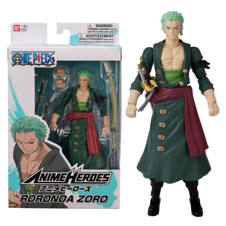 Figurine Anime Heroes 17 cm - Roronoa Zoro - BANDAI One Piece Figurine Anime Heroes 17 cm - Roronoa Zoro - BANDAI One Piece