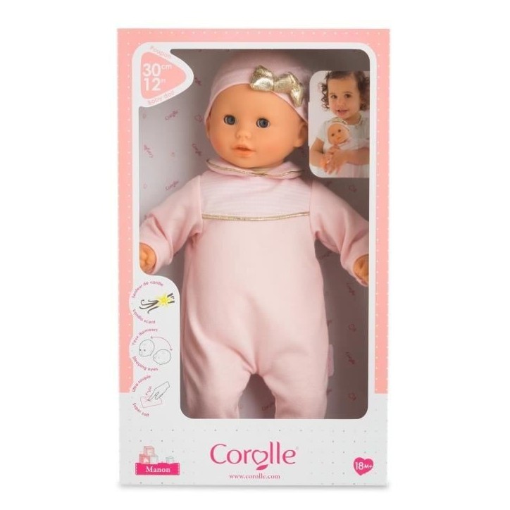 Mon Premier Poupon COROLLE - Bébé Calin Manon - 30 cm - senteur de vanille - des 18 mois Mon Premier Poupon COROLLE - Bébé Calin Manon - 30 cm - senteur de vanille - des 18 mois