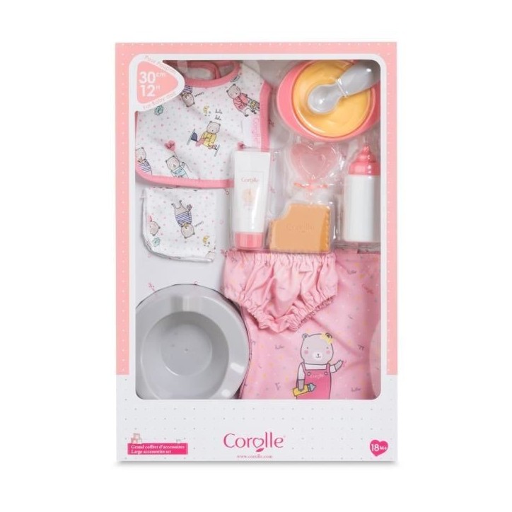 COROLLE - Grand Coffret d'accessoires pour poupon 30 cm - 11 accessoires factices - des 18 mois