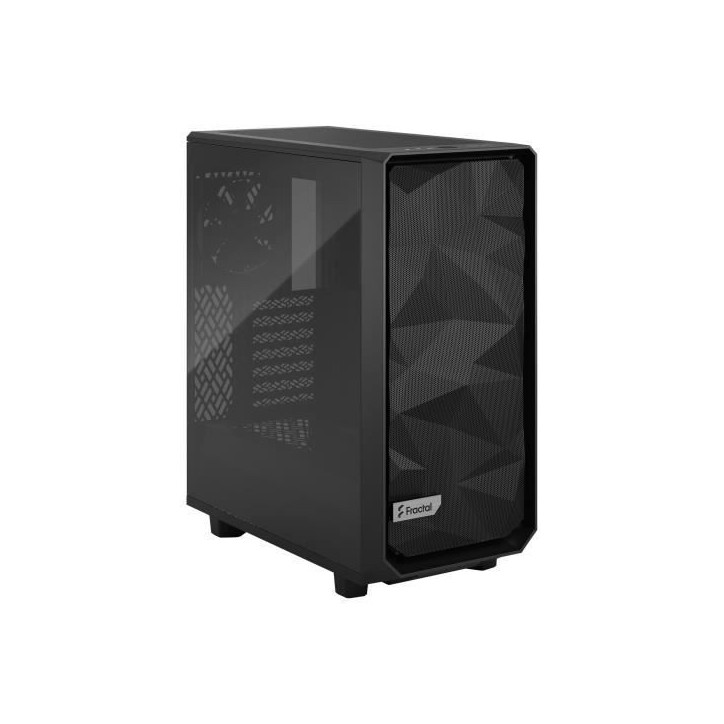 FRACTAL DESIGN - Boîtier PC Meshify 2 Compact Noir Panneau Verre Trempé Teinte Claire