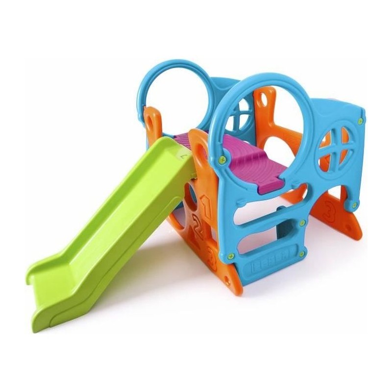 Station de jeux - FEBER - Aire de jeux avec toboggan en plastique anti Station de jeux - FEBER - Aire de jeux avec toboggan en plastique anti