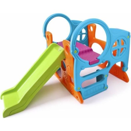 Station de jeux - FEBER - Aire de jeux avec toboggan en plastique anti