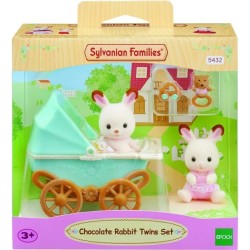 Figurines miniatures - SYLVANIAN FAMILIES - Les jumeaux Lapin Chocolat