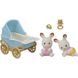 Figurines miniatures - SYLVANIAN FAMILIES - Les jumeaux Lapin Chocolat