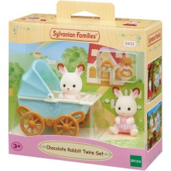 Figurines miniatures - SYLVANIAN FAMILIES - Les jumeaux Lapin Chocolat