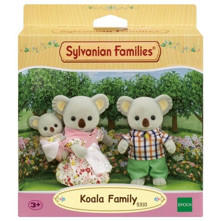 Famille Koala Sylvanian - SYLVANIAN FAMILIES - 5310 - Articulée et Habillée - Gris Famille Koala Sylvanian - SYLVANIAN FAMILIES - 5310 - Articulée et Habillée - Gris