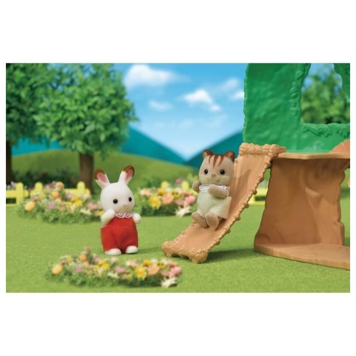 Figurines miniatures - SYLVANIAN FAMILIES - La cabane des bébés - Toboggan, balançoire, hamac Figurines miniatures - SYLVANIAN FAMILIES - La cabane des bébés - Toboggan, balançoire, hamac