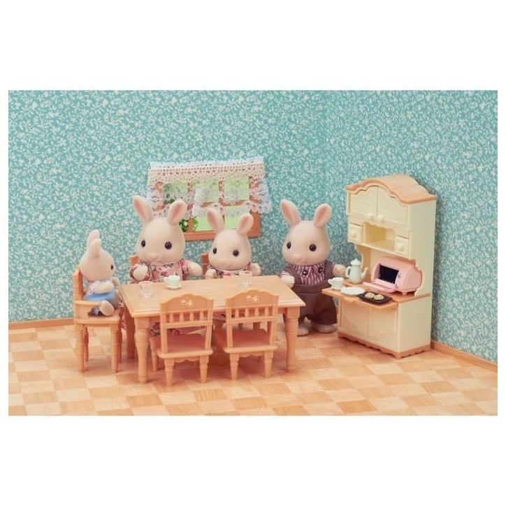 Figurines miniatures - SYLVANIAN FAMILIES - La salle a manger - Set complet pour meubler une salle a manger Figurines miniatures - SYLVANIAN FAMILIES - La salle a manger - Set complet pour meubler une salle a manger