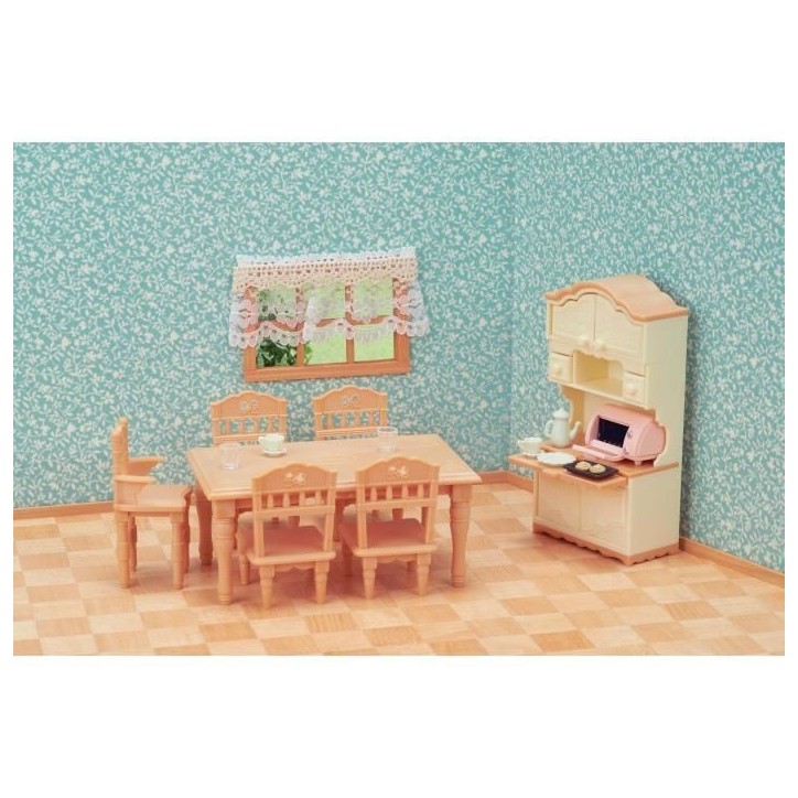 Figurines miniatures - SYLVANIAN FAMILIES - La salle a manger - Set complet pour meubler une salle a manger Figurines miniatures - SYLVANIAN FAMILIES - La salle a manger - Set complet pour meubler une salle a manger