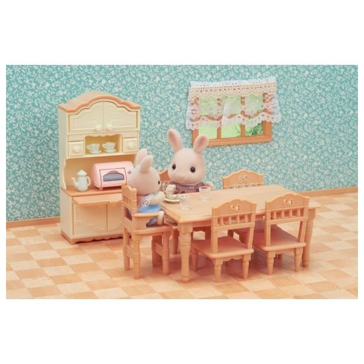 Figurines miniatures - SYLVANIAN FAMILIES - La salle a manger - Set complet pour meubler une salle a manger Figurines miniatures - SYLVANIAN FAMILIES - La salle a manger - Set complet pour meubler une salle a manger