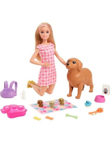 Barbie - Barbie Naissance Des Chiots - Poupée - Des 3 ans
