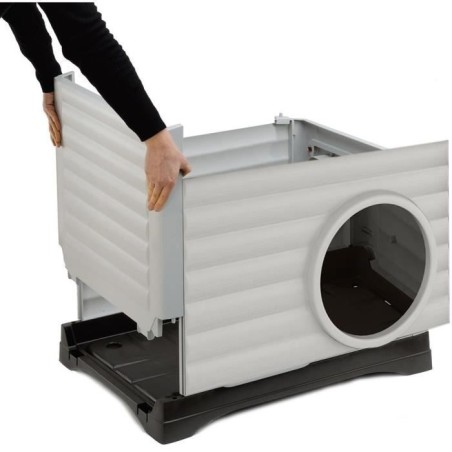 Niche - FERPLAST - PETVILLA 50 - 38,5 x 43 x 38,5 cm - Blanc / Gris