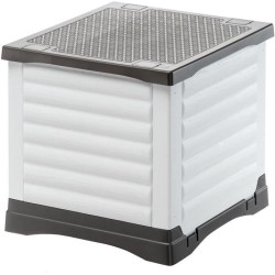 Niche - FERPLAST - PETVILLA 50 - 38,5 x 43 x 38,5 cm - Blanc / Gris
