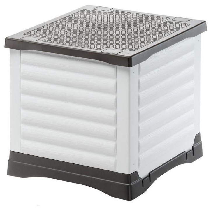 Niche - FERPLAST - PETVILLA 50 - 38,5 x 43 x 38,5 cm - Blanc / Gris