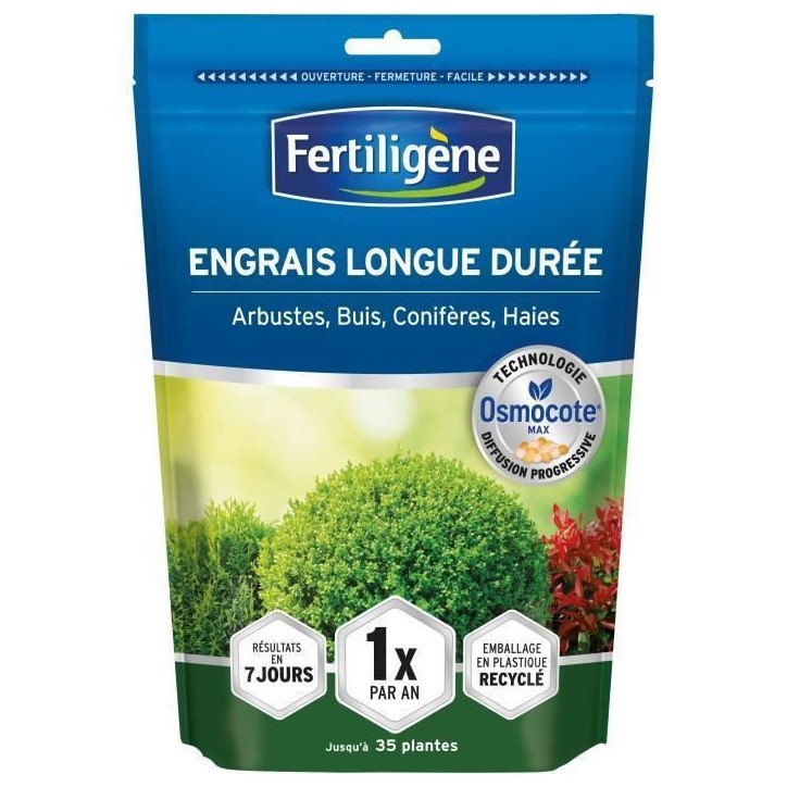 FERTILIGeNE - Engrais Longue durée Osmocote max Arbustes, Buis, Coniferes, Haies 700g FERTILIGeNE - Engrais Longue durée Osmocote max Arbustes, Buis, Coniferes, Haies 700g