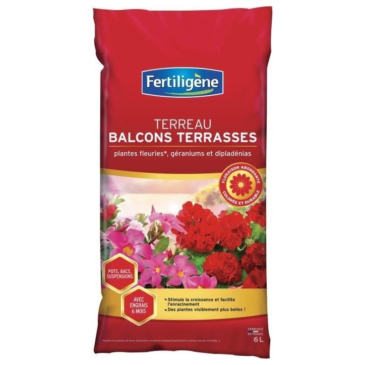 FERTILIGeNE - Terreau balcons terrasses 6L FERTILIGeNE - Terreau balcons terrasses 6L