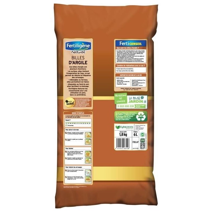 FERTILIGeNE - Billes d'argile 6L FERTILIGeNE - Billes d'argile 6L