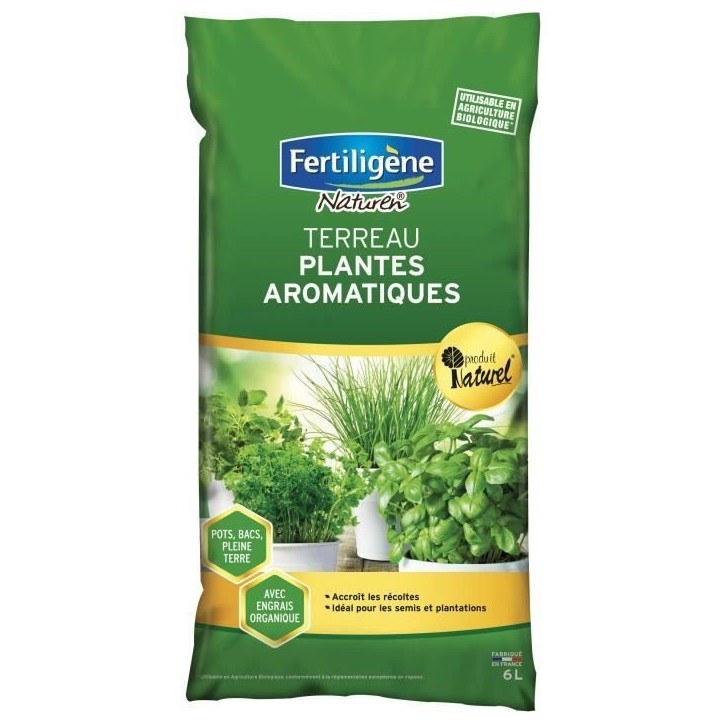 FERTILIGeNE - Terreau plantes aromatiques 6L