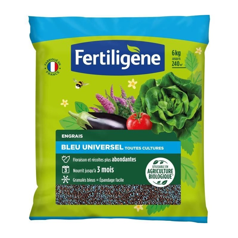 FERTILIGENE FBLEUBIO6 - Engrais Bleu Universel 6 kg - Floraison et ré FERTILIGENE FBLEUBIO6 - Engrais Bleu Universel 6 kg - Floraison et ré