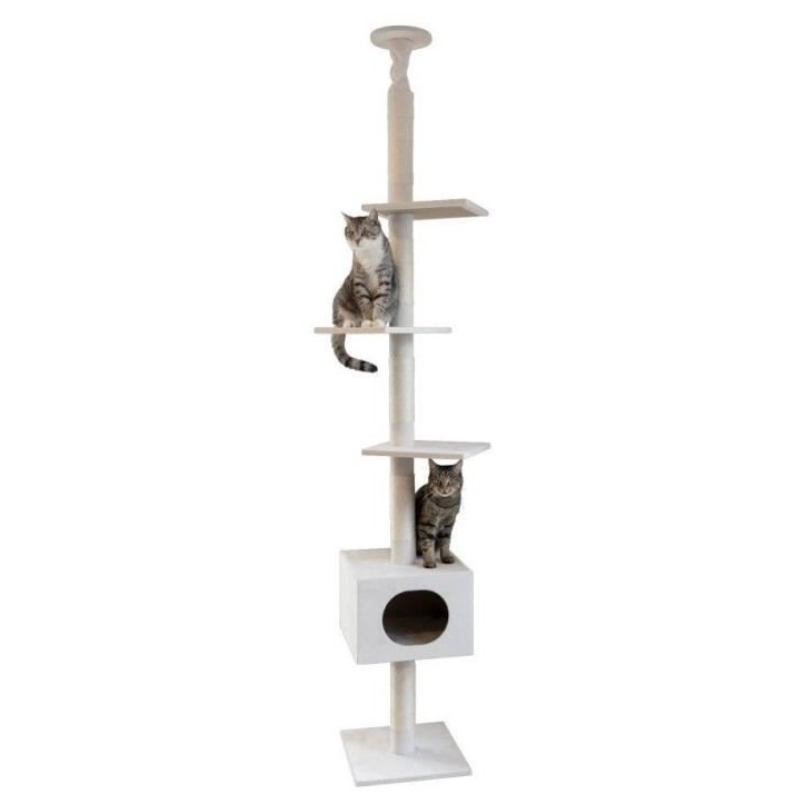 KERBL - Arbre a chat FERDI - 38 x 38 x 240 a 260 cm - Blanc - Sisal KERBL - Arbre a chat FERDI - 38 x 38 x 240 a 260 cm - Blanc - Sisal