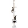 KERBL - Arbre a chat FERDI - 38 x 38 x 240 a 260 cm - Blanc - Sisal
