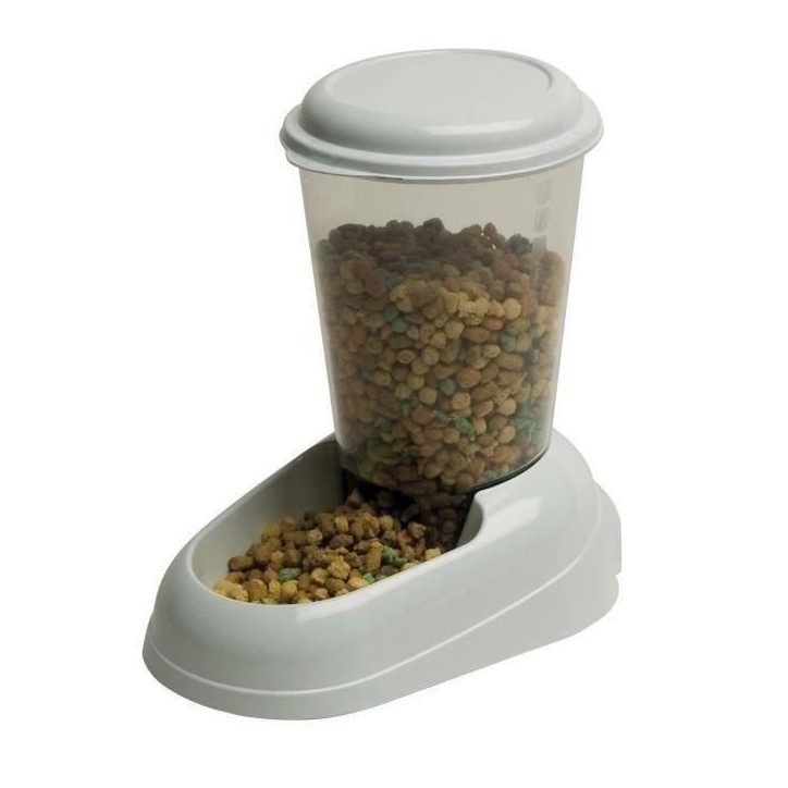 Distributeur de croquettes - FERPLAST - ZENITH - Plastique atoxique - 3L - Couvercle hermétique