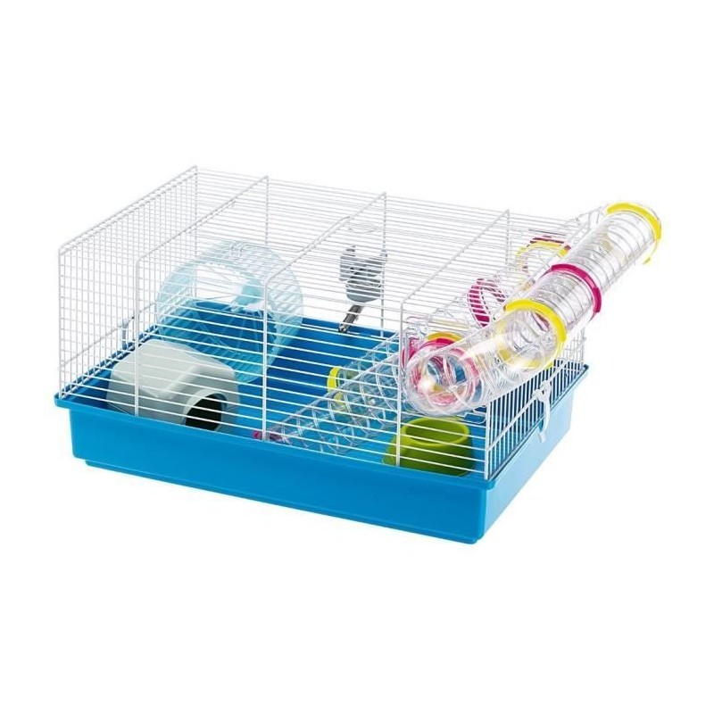Cage - FERPLAST - PAULA TUBE LINE - 46 x 29,5 x 24,5 cm - Bleu Cage - FERPLAST - PAULA TUBE LINE - 46 x 29,5 x 24,5 cm - Bleu