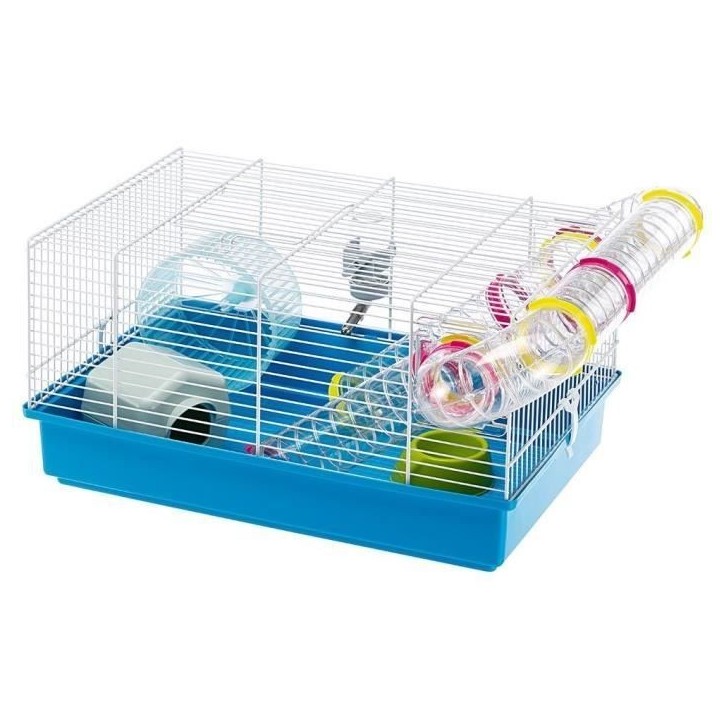 Cage - FERPLAST - PAULA TUBE LINE - 46 x 29,5 x 24,5 cm - Bleu Cage - FERPLAST - PAULA TUBE LINE - 46 x 29,5 x 24,5 cm - Bleu