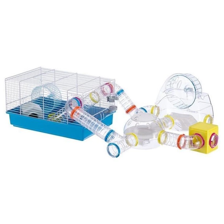 Cage - FERPLAST - PAULA TUBE LINE - 46 x 29,5 x 24,5 cm - Bleu Cage - FERPLAST - PAULA TUBE LINE - 46 x 29,5 x 24,5 cm - Bleu