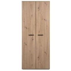 Meuble a chaussures Lugo - Décor chene artisan - 74 x 181,5 x 34 cm -