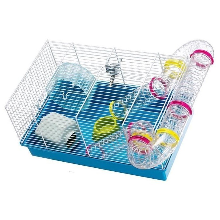 Cage - FERPLAST - PAULA TUBE LINE - 46 x 29,5 x 24,5 cm - Bleu Cage - FERPLAST - PAULA TUBE LINE - 46 x 29,5 x 24,5 cm - Bleu